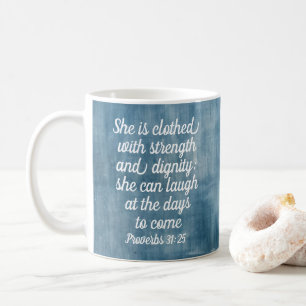 Proverbes 31:25 Mug Verset Biblique Inspirant