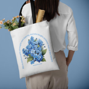 Proverbes 31:25 Sac fourre-tout d'aquarelle de fem