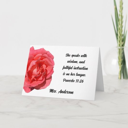 Proverbes 31:26 Merci femme chrétienne sage (Devant)