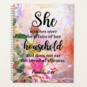 Proverbes 31:27 Écriture de la fête des mères (Devant)