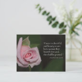 Proverbes 31:30 Écriture Carte postale (Debout devant)