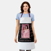 Proverbes 31 femme noir et rose tablier (Porté)