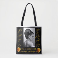 Proverbes 31 Femme Sac fourre-tout noir et jaune