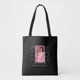 Proverbes 31 Femme Sac fourre-tout rose et noir