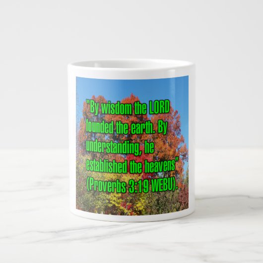 Proverbes 3:19 WEBU Mug (Devant)