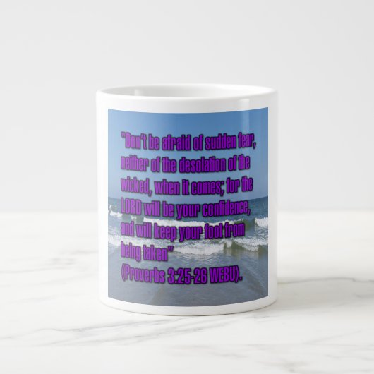 Proverbes 3:25-26 WEBU Mug (Devant)