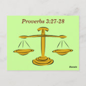 Proverbes 3:27-28 Bible Verse carte mémoire (Dos)