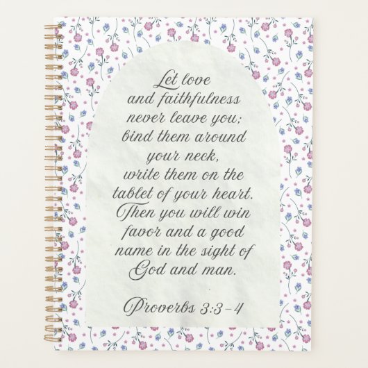 Proverbes 3:3–4 Écriture florale (Devant)