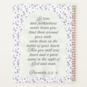 Proverbes 3:3–4 Écriture florale (Dos)