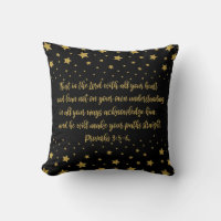 Proverbes 3:5-6 Bible Verse Coussin