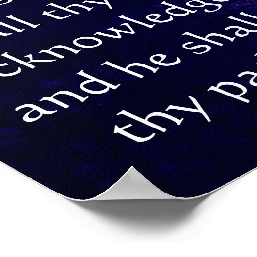 Proverbes 3:5-6 coucher de soleil Poster (Coin)