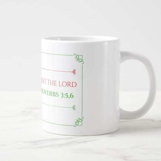 Proverbes 3:5,6 Jumbo Mug (Droite)