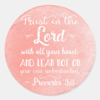 Proverbes 3:5 Inspiration Bible Stickers Orange