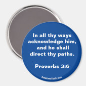 Proverbes 3:6 Bible Verset aimant (Recto/Verso)