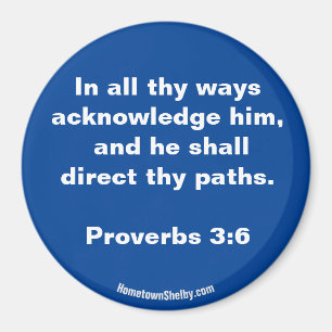 Proverbes 3:6 Bible Verset aimant