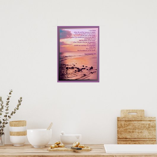 Proverbes 8:27-29, j'étais là... IMPRESSION POSTER (Cuisine)