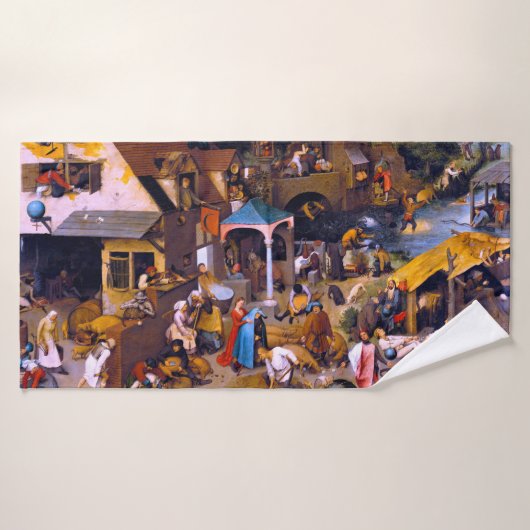 Proverbes du Néerlandais, Pieter Bruegel l'Ancien (Serviette de bain)