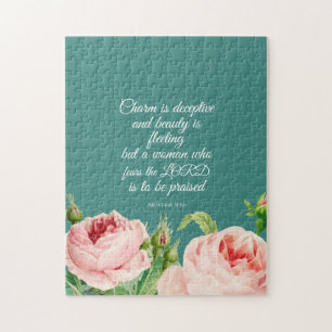Proverbes floraux 31:30 Jigsaw Puzzle