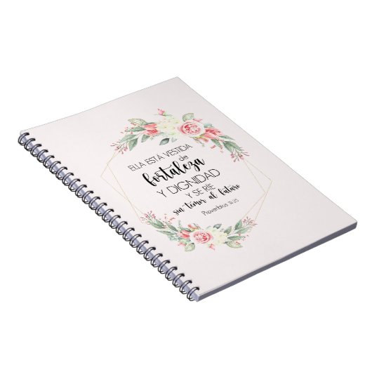 proverbios 31 25 Libreta con espiral Notitieboek (Rechterzijde)