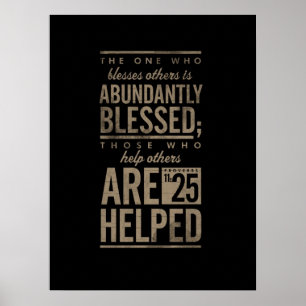 Proverbs 11:25 poster