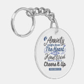 Proverbs 12:25 Bible Verse – Kind Word Art Sleutelhanger (Voorkant Links)