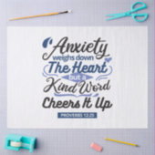 Proverbs 12:25 Bible Verse – Kind Word Art Tissuepapier (Craft)