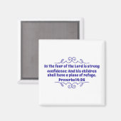 Proverbs 14:26 Magnet Magneet (Voorkant / Achterkant)