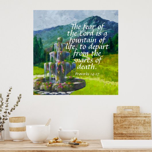 Proverbs 14:27 poster (Keuken)