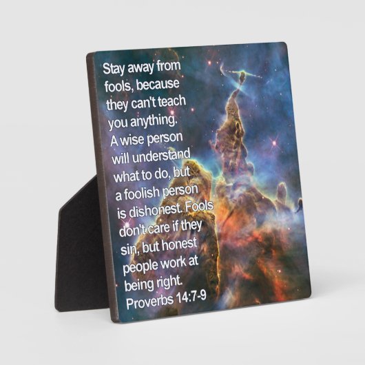 Proverbs 14:7-9 fotoplaat (Voorkant)