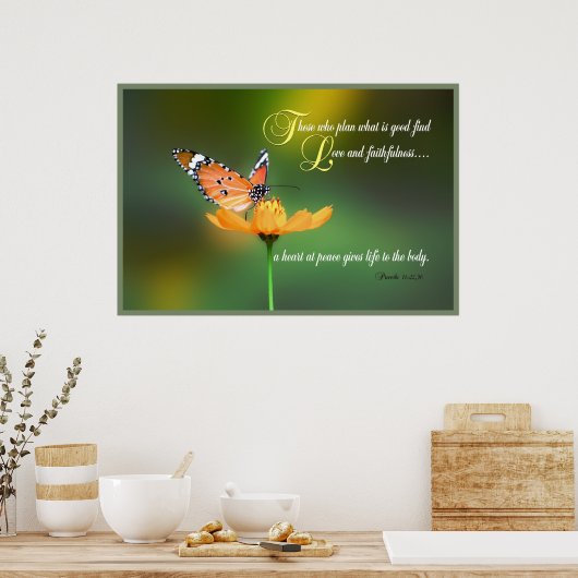 Proverbs 14 Afdrukken van scripts Poster (Keuken)