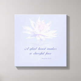 Proverbs 15:13 | Bijbelse versie | Lavender Water  Canvas Afdruk