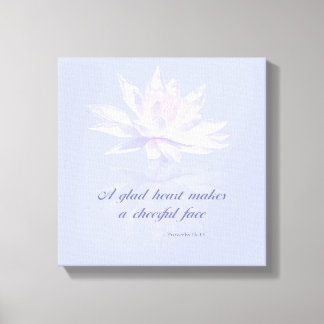 Proverbs 15:13 | Bijbelse versie | Lavender Water Canvas Afdruk