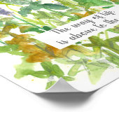 Proverbs 15:24 Bijbel handschrift Verse papaver Co Poster (Hoek)