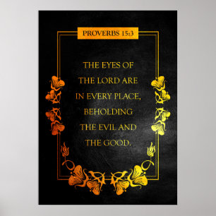 Proverbs 15:3 Bijbelversie Poster