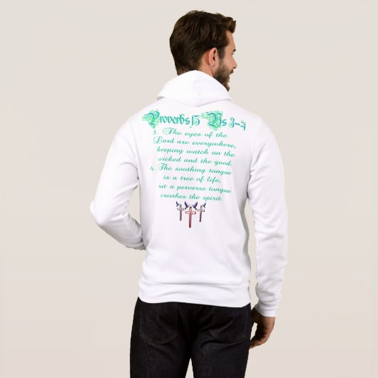 Proverbs 15 Unisex Custom Graphics Zip Hoodie (Achterkant volledig)