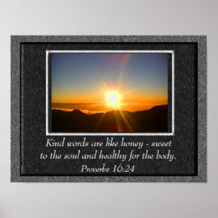 Proverbs 16:24 - kunstdrukken poster