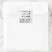 Proverbs 16:3 Bijbelcitaat Vierkante Sticker (Tas)