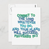 Proverbs 16:3 briefkaart (Voorkant / Achterkant)