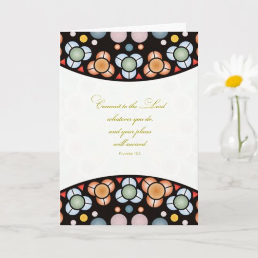 Proverbs 16:3 van het religieuze Afstuderen gefeli Kaart (Kleine Plant)