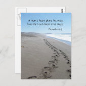 Proverbs 16:9 Briefkaart zonder stempels (Voorkant / Achterkant)