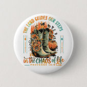 Proverbs 16:9 ronde button 5,7 cm (Voorkant)