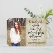 Proverbs 16 Christelijk Bijbel Verse Foto Afstuder Kaart (Staand voorkant)