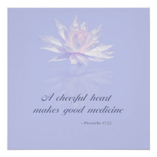 Proverbs 17:22 | Bijbelprijsopgave | Lavender Flor Perfect Poster