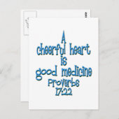 Proverbs 17:22 briefkaart (Voorkant / Achterkant)