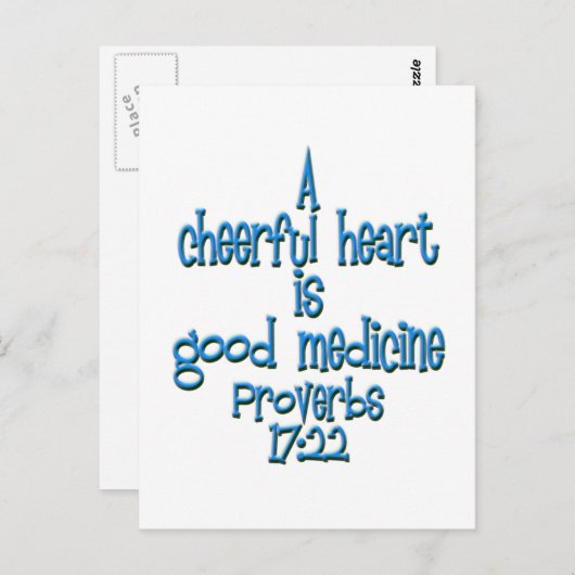Proverbs 17:22 briefkaart (Voorkant / Achterkant)