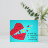 Proverbs 17:22 briefkaart (Staand voorkant)