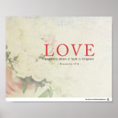 Proverbs 17:9 - Liefde prospers Poster (Voorkant)