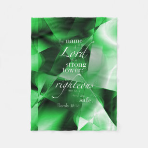 Proverbs 18:10 fleece deken