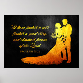 Proverbs 18:22 Bijbelversie Poster
