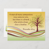 Proverbs 18:24 briefkaart (Voorkant / Achterkant)